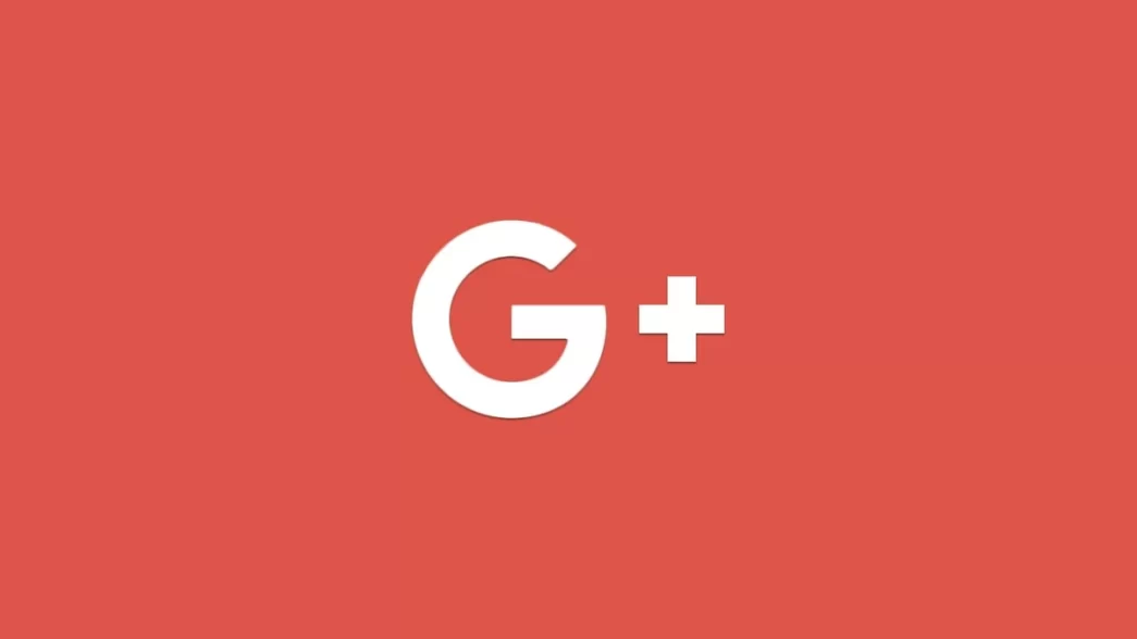 Logo google plus, sfondo rosso e scritta bianca.