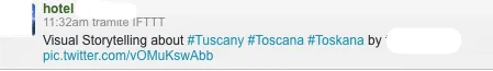 Statistiche del gruppo su Twitter dopo aver utilizzato IFTTT