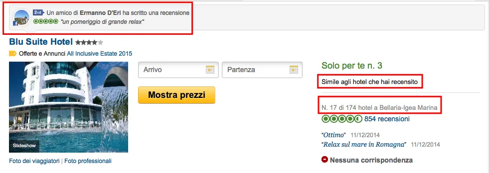 Recensione di Blu Suite Hotel con valutazione e foto delle strutture.