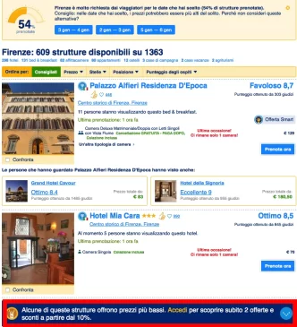 Pagina di prenotazione su Booking.com per Palazzo Alfieri Residenza D'Epoca a Firenze.