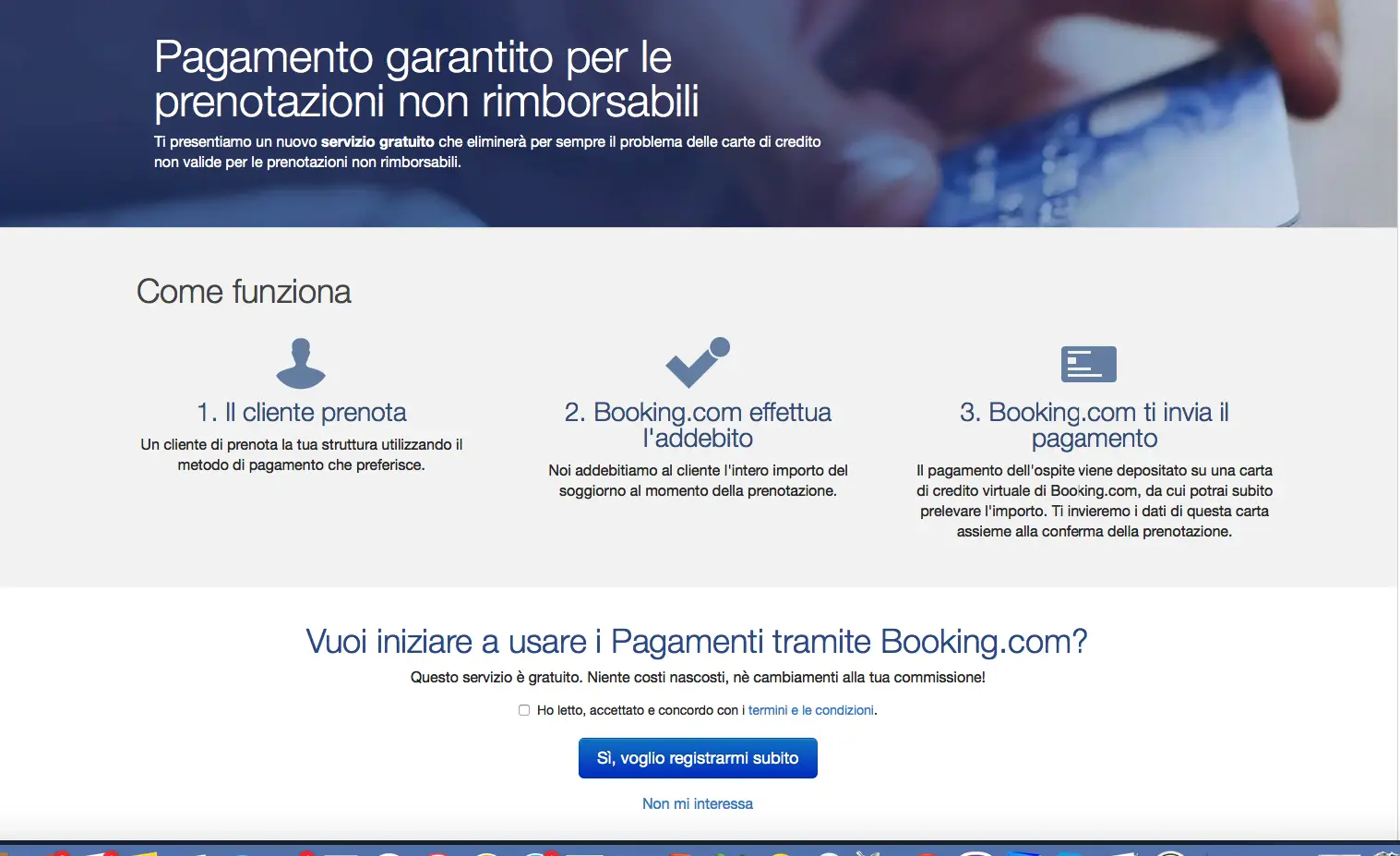 Pagamento garantito per le prenotazioni non rimborsabili su Booking.com con dettagli su come funziona il servizio.